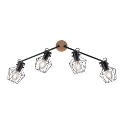 15674-78 JARO LAMPA SUFITOWA CZARNY/DREWNO