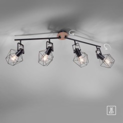 15674-78 JARO LAMPA SUFITOWA CZARNY/DREWNO