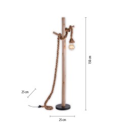15484-18 ROPE LAMPA PODŁOGOWA BRĄZOWY