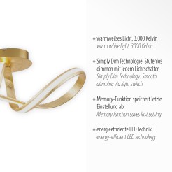 8331-12 MELINDA LAMPA SUFITOWA ZŁOTY
