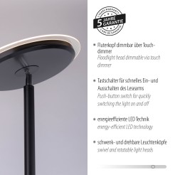 11709-18 HANS LAMPA PODŁOGOWA CZARNY