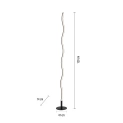 15168-18 WAVE LAMPA PODŁOGOWA CZARNY
