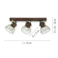 11488-60 ALAMI LAMPA SUFITOWA MATOWY MOSIĄDZ