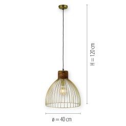 11489-60 ALAMI LAMPA WISZĄCA MATOWY MOSIĄDZ