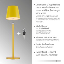 19251-81 BOTERIA LAMPA STOŁOWA ŻÓŁTY