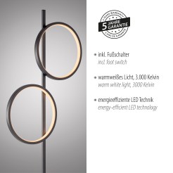 15396-18 MINI RITUS LAMPA PODŁOGOWA CZARNY