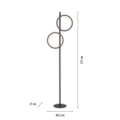15396-18 MINI RITUS LAMPA PODŁOGOWA CZARNY