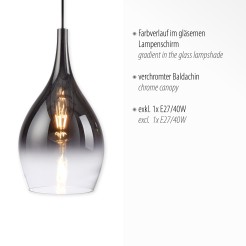 2061-17 PILUA LAMPA WISZĄCA CHROM