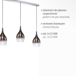 2063-17 PILUA LAMPA WISZĄCA CHROM