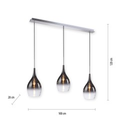 2063-17 PILUA LAMPA WISZĄCA CHROM