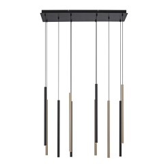 2110-18 FLUTE LAMPA WISZĄCA MATOWY MOSIĄDZ/CZARNY