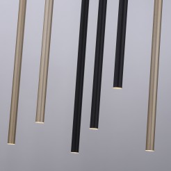 2110-18 FLUTE LAMPA WISZĄCA MATOWY MOSIĄDZ/CZARNY