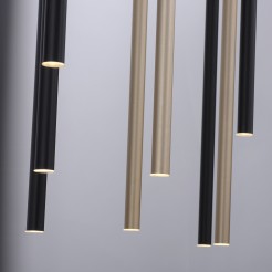 2110-18 FLUTE LAMPA WISZĄCA MATOWY MOSIĄDZ/CZARNY