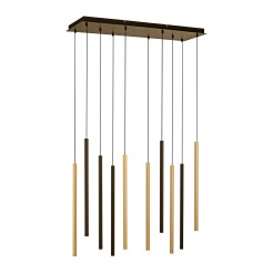 2110-18 FLUTE LAMPA WISZĄCA MATOWY MOSIĄDZ/CZARNY