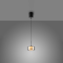 2112-18 RIKA LAMPA WISZĄCA CZARNY/SMOKY