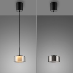 2112-18 RIKA LAMPA WISZĄCA CZARNY/SMOKY