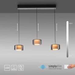 2113-18 RIKA LAMPA WISZĄCA CZARNY/SMOKY