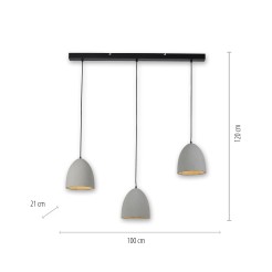 2233-22 ETON LAMPA WISZĄCA SZARY/CZARNY