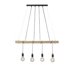 15505-18 TERO LAMPA WISZĄCA DREWNO/CZARNY