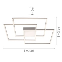 14713-55 ASMIN LAMPA SUFITOWA STALOWY