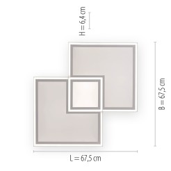14855-16 EDGING LAMPA SUFITOWA BIAŁY
