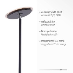11729-18 HANS LAMPA SUFITOWA CZARNY
