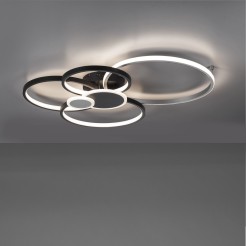 14549-18 PAPILON LAMPA SUFITOWA CZARNY/ALUMINIUM