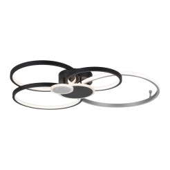 14549-18 PAPILON LAMPA SUFITOWA CZARNY/ALUMINIUM