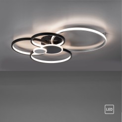 14549-18 PAPILON LAMPA SUFITOWA CZARNY/ALUMINIUM