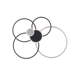 14549-18 PAPILON LAMPA SUFITOWA CZARNY/ALUMINIUM