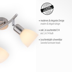 11952-55 KARO LAMPA SUFITOWA STALOWY
