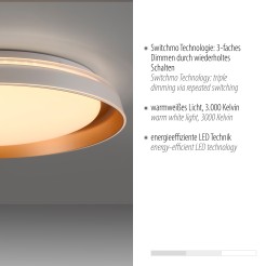 14368-60 SATI LAMPA SUFITOWA MATOWY MOSIĄDZ