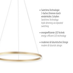 15394-60 RITUS LAMPA WISZĄCA MATOWY MOSIĄDZ