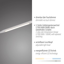 11031-16 ELLY LAMPA PODŁOGOWA BIAŁY