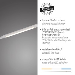 11031-16 ELLY LAMPA PODŁOGOWA BIAŁY