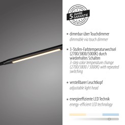 11031-18 ELLY LAMPA PODŁOGOWA CZARNY