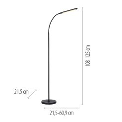 11031-18 ELLY LAMPA PODŁOGOWA CZARNY