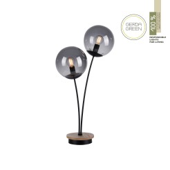 11390-79 GREEN WIDOW LAMPA STOŁOWA CZARNY/DREWNO