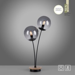 11390-79 GREEN WIDOW LAMPA STOŁOWA CZARNY/DREWNO