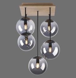 11395-79 GREEN WIDOW LAMPA SUFITOWA CZARNY/DREWNO