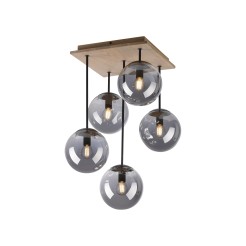 11395-79 GREEN WIDOW LAMPA SUFITOWA CZARNY/DREWNO