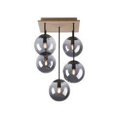 11395-79 GREEN WIDOW LAMPA SUFITOWA CZARNY/DREWNO