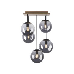 11395-79 GREEN WIDOW LAMPA SUFITOWA CZARNY/DREWNO