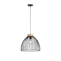 11419-18 LAMI LAMPA WISZĄCA CZARNY/DREWNO