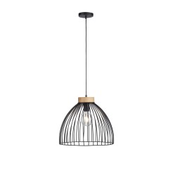 11419-18 LAMI LAMPA WISZĄCA CZARNY/DREWNO