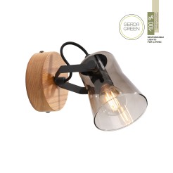 11447-79 GREEN LANGSTRÖM LAMPA SUFITOWA/ KINKIET CZARNY/DREWNO