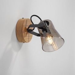 11447-79 GREEN LANGSTRÖM LAMPA SUFITOWA/ KINKIET CZARNY/DREWNO