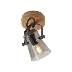 11447-79 GREEN LANGSTRÖM LAMPA SUFITOWA/ KINKIET CZARNY/DREWNO