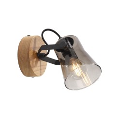 11447-79 GREEN LANGSTRÖM LAMPA SUFITOWA/ KINKIET CZARNY/DREWNO