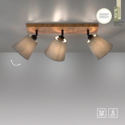 11582-79 GREEN MICHEL LAMPA SUFITOWA DREWNO
